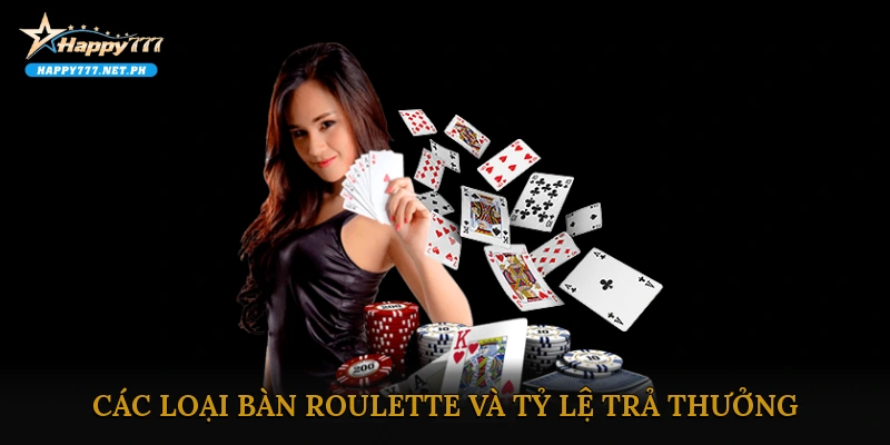 Các loại bàn Roulette và tỷ lệ trả thưởng